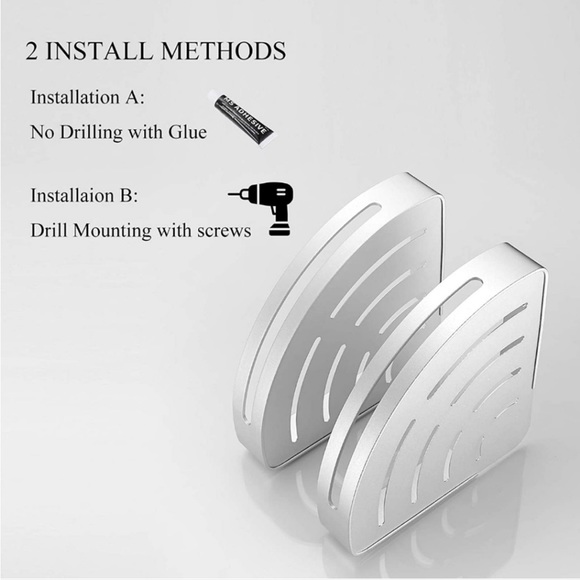 Brand New METAL Corner Shelf Bathroom Shower Accessories tub bath shampoo holder - Picture 6 of 10